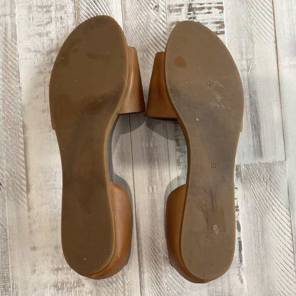 Madewell Thea Sandals Leather Flats Open Toe Shoes - Picture 8 of 9